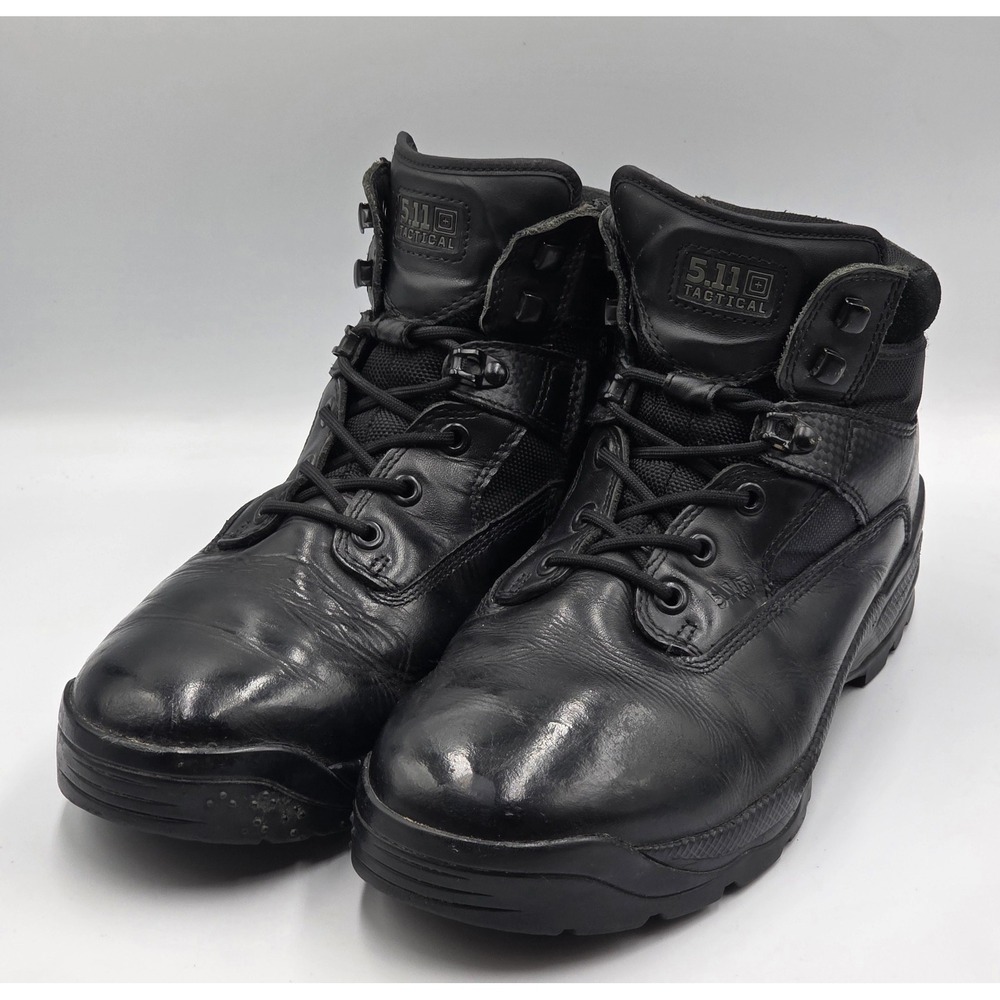 5.11 Tactical A.T.A.C. Men's 6" Black Leathe Side Zip Boots #12018 Size 13